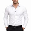 White Slim Fit Formal Shirt for Men